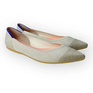 Rothy's The Point  Flats in Diamond Metallic 9.5